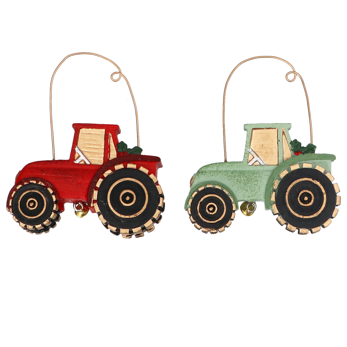 Gisela Graham - Resin 6cm Green Tractor