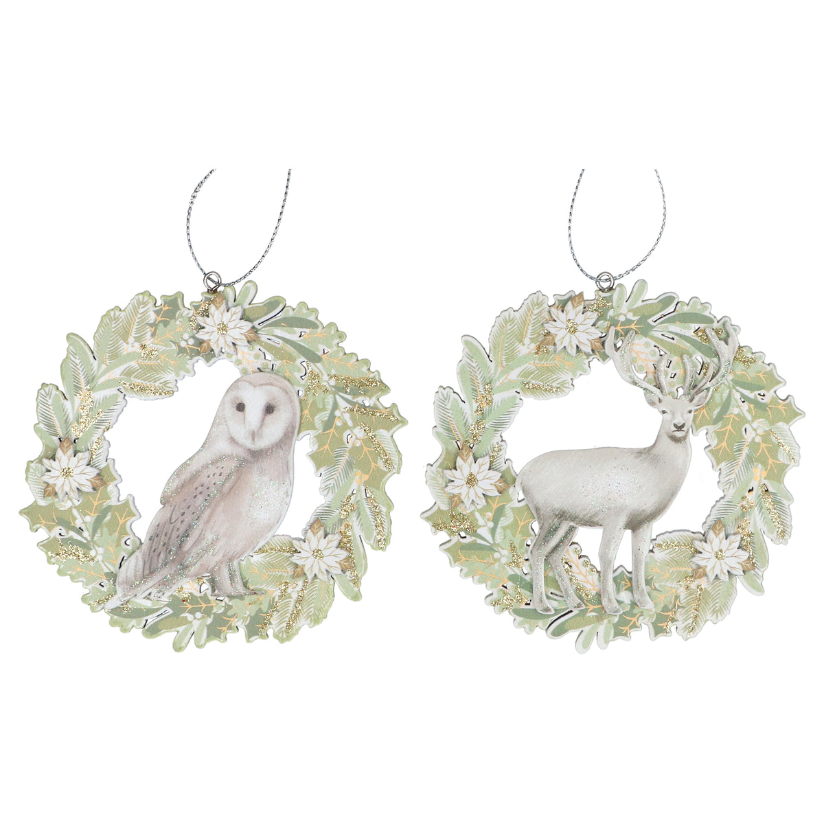 Gisela Graham Wood Wreath Dec, Winter Palace DEER