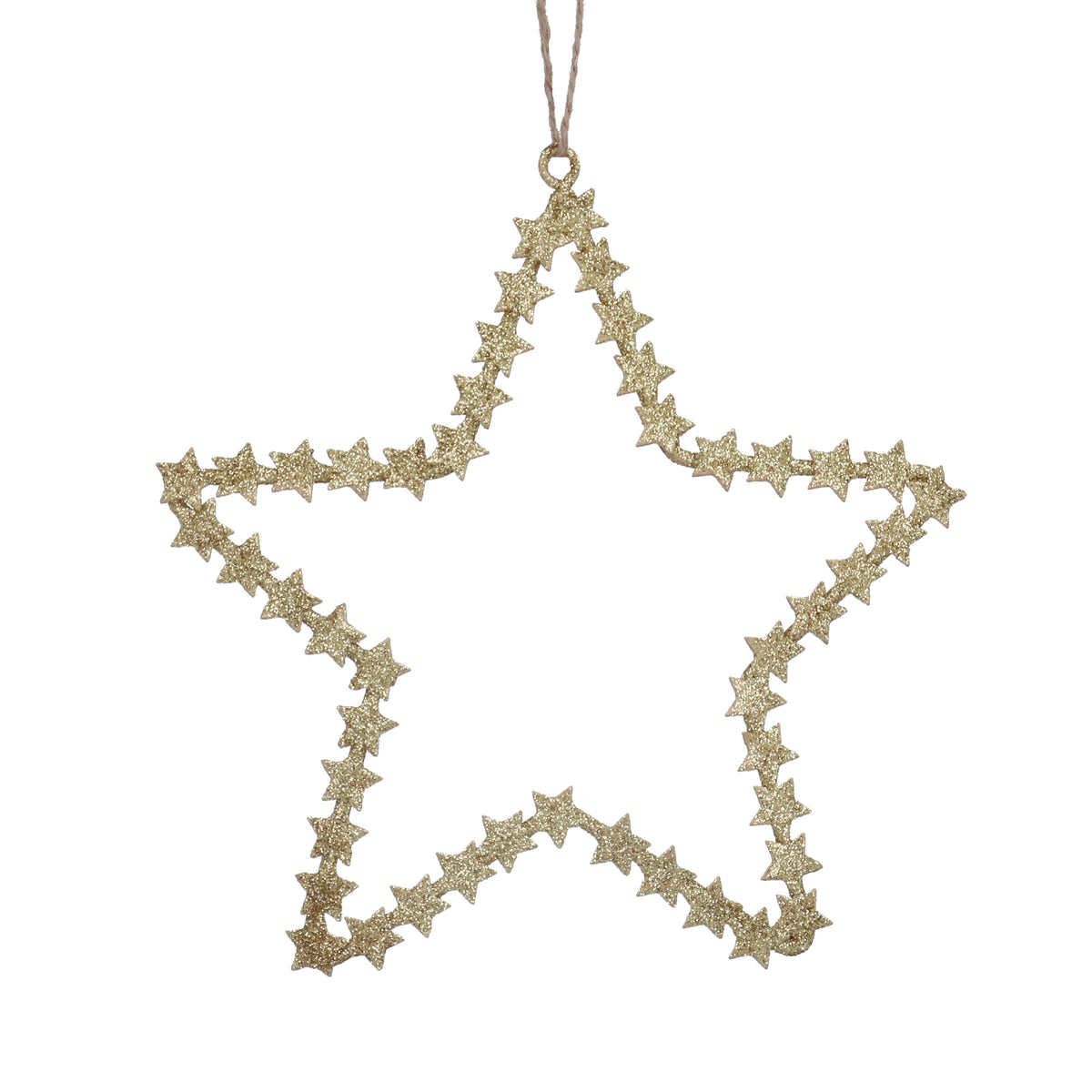 Gisela Graham Gold Glitter/Metal Cut Out Star Large