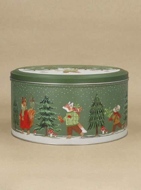 Gisela Graham Cake Tin Woodland Scene