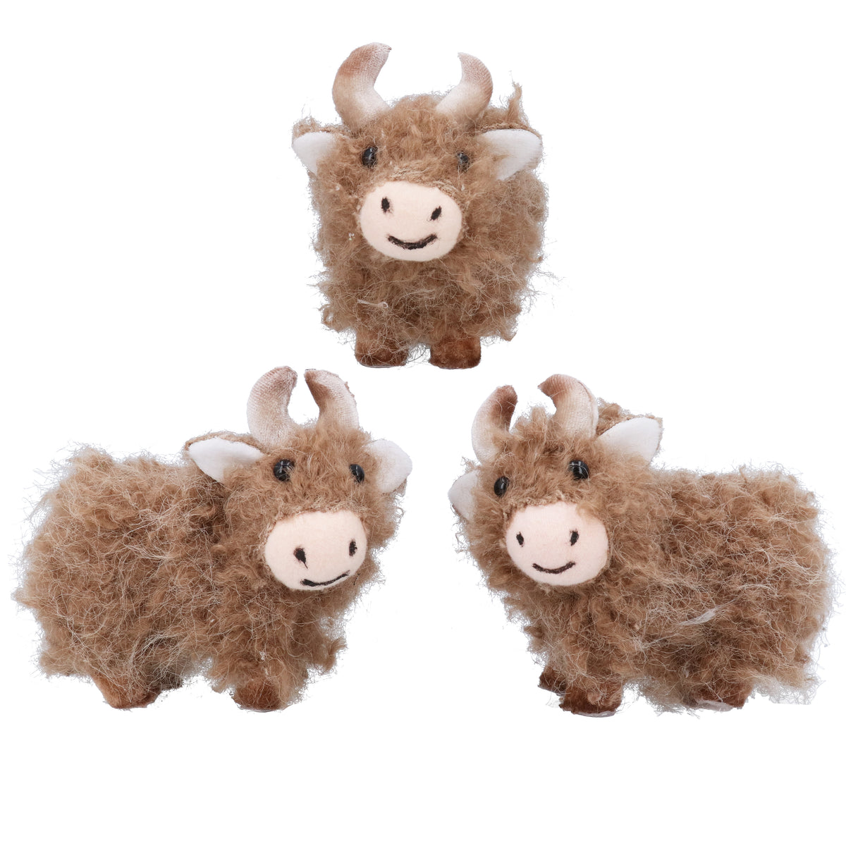 Gisela Graham - Fabric Highland Cow 10cm (Facing Forward)