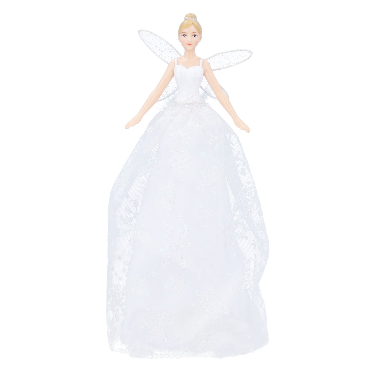 Gisela Graham - Resin Tree Top Fairy - 28cm (White)
