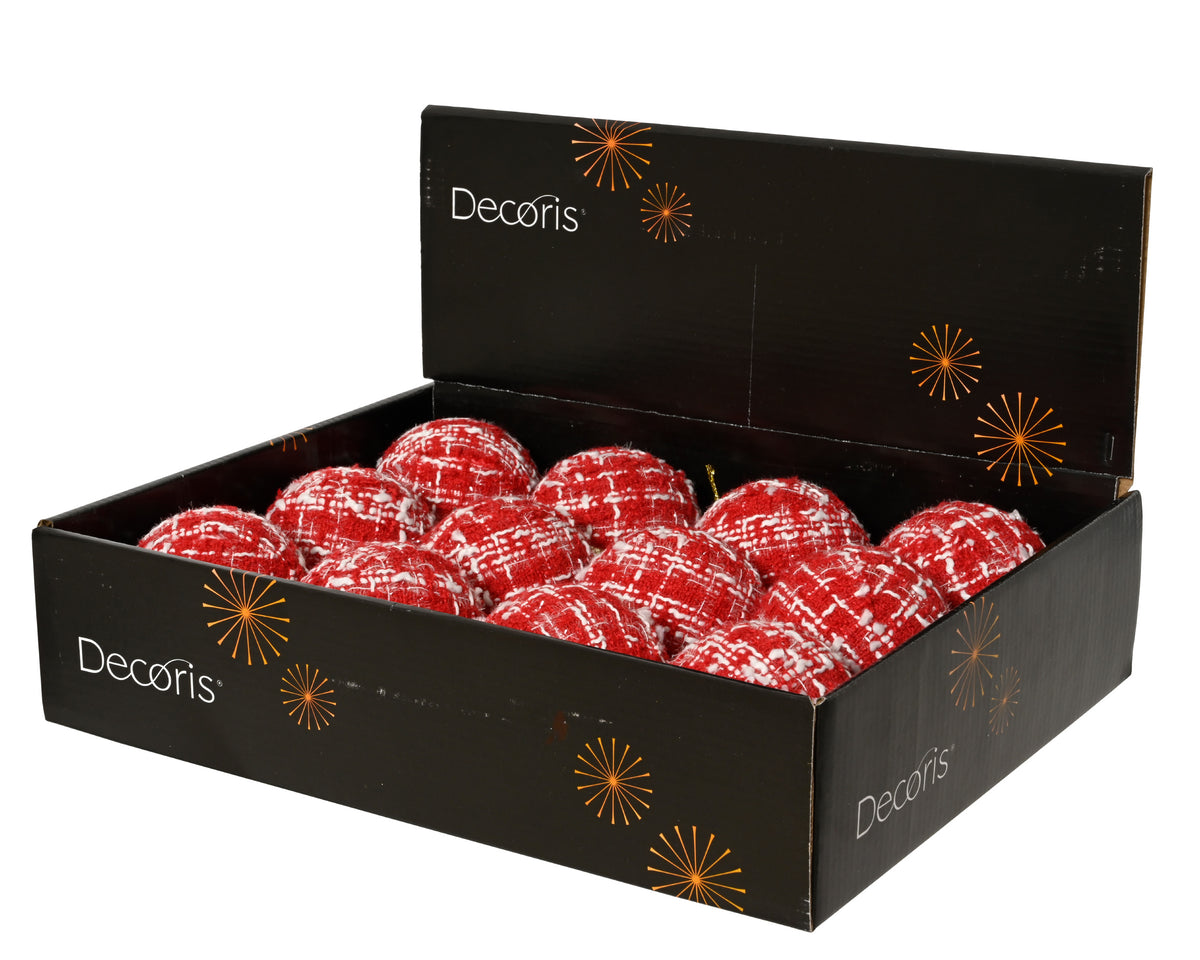 Kaemingk Bauble wool red and white