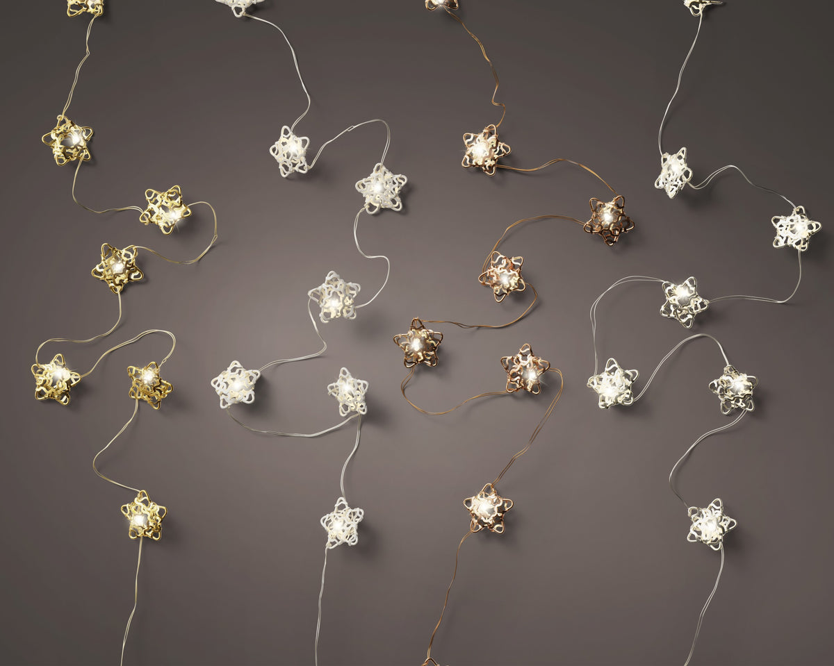 Kaemingk Micro LED Deco String Lights Steady L190 Warm White. Copper B