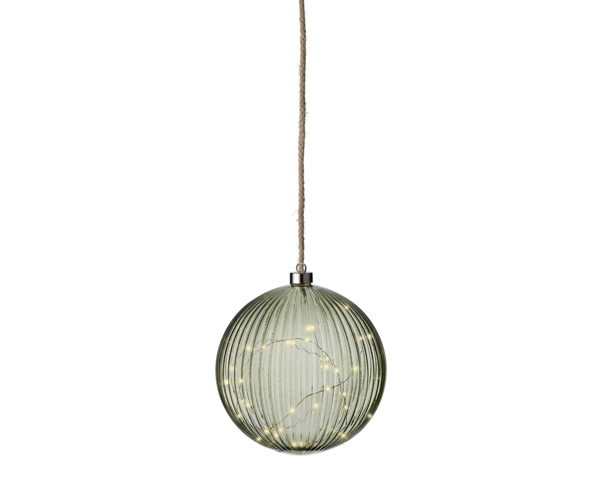 Kaemingk Micro LED ball steady BO indoor 20cm Green / Warm White