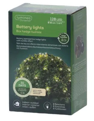 Kaemingk LED Durawise Box Net Lights 8 Function Twinkle Effect Outdoor Black/Warm White L495