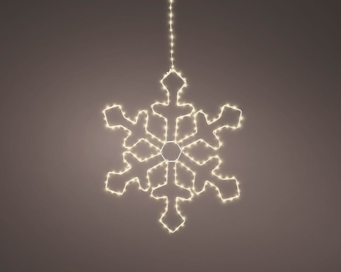 Kaemingk Micro LED Frame Gb Metal Dai 37Cm -White/Warm White Snowflake Steady Outdoor