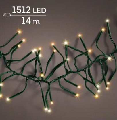 Kaemingk LED Cluster Lights 8 Function L1350cm classic warm Twinkle