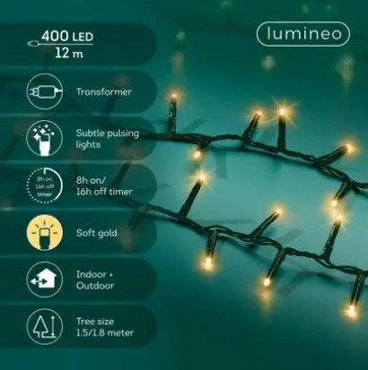 Kaemingk LED Compact Lights 8 Functions Twinkle Outside 1200cm