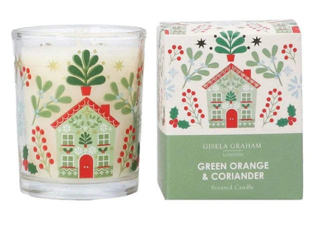 Gisela Graham - Mini Candle - Alpine House (Green Orange & Coriander)