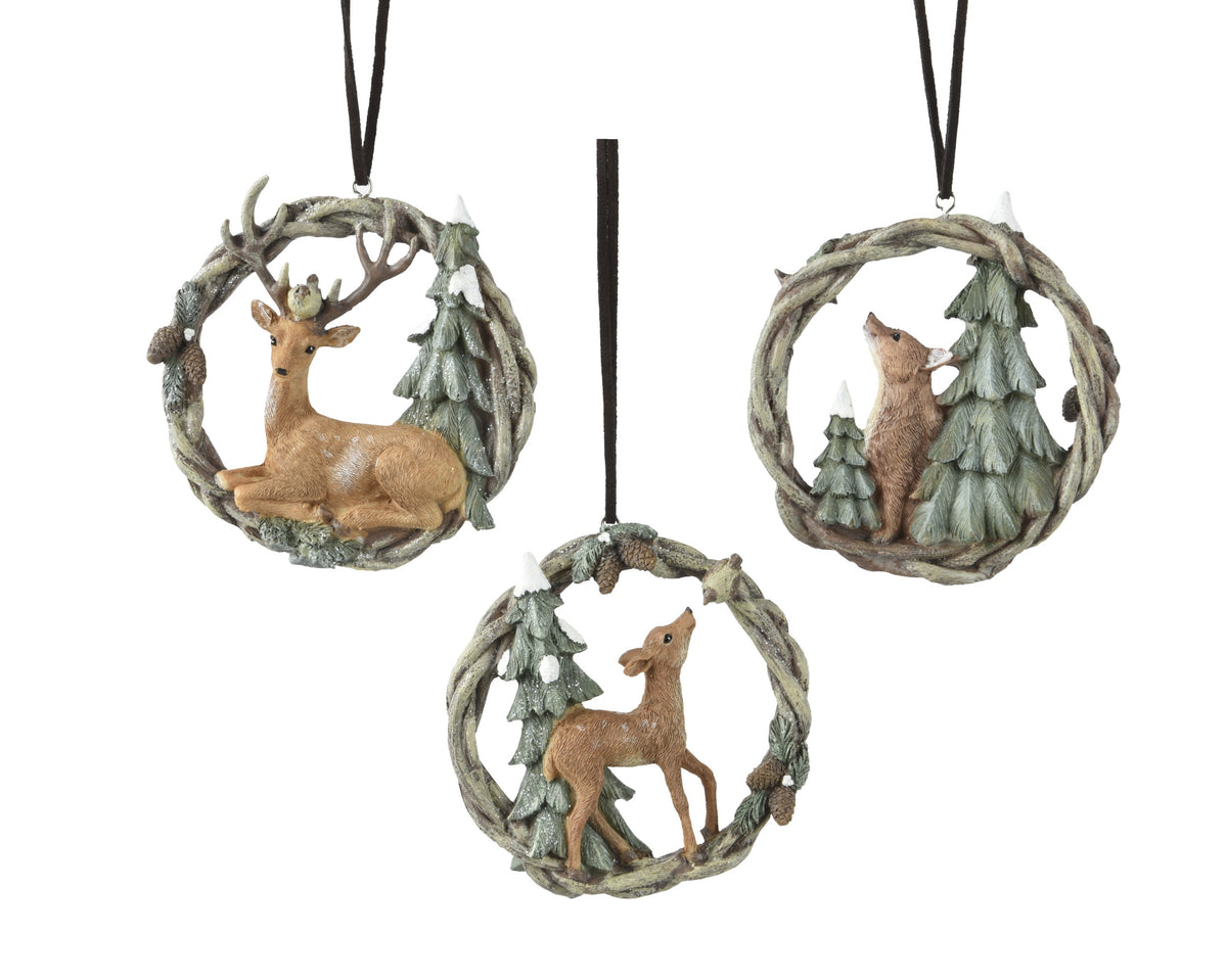 Kaemingk Animals Polyresin 3 assorted