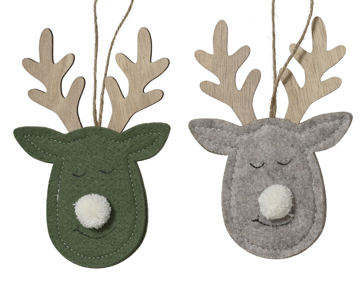 Kaemingk Felt Deerhead 15.5cm