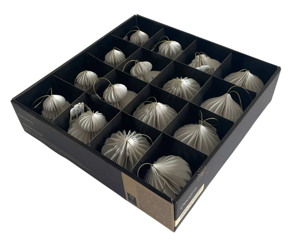 Kaemingk Paper decorations in Champagne and Gold Glitter (B)
