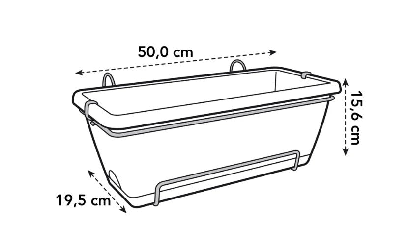 Elho Barcelona Trough 50cm Terracotta