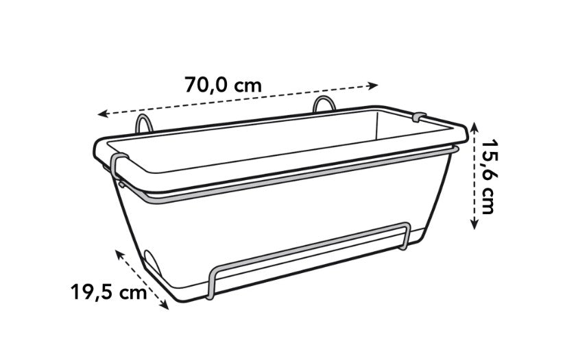 Elho Barcelona Trough 70cm Pistachio Green