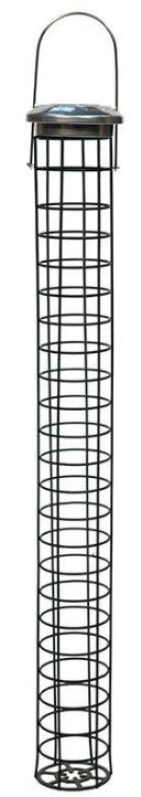 Henry Bell Grand Stirling 60cm Fat Ball Feeder metal pole with mesh fat balls green cap Pengelly Garden Centre Cornwall