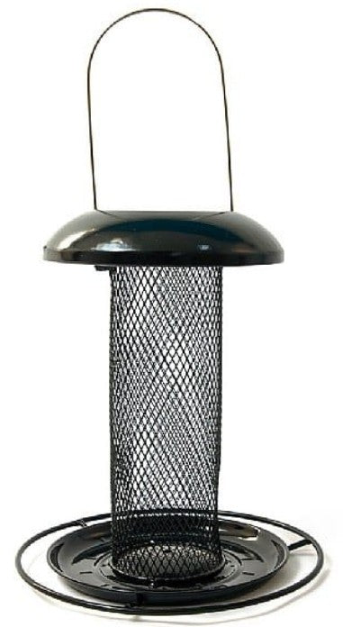 Henry Bell Heavy Duty Sunflower Heart Feeder heart metal feeder with sunflower cutout, hanging chain, Pengelly Cornwall