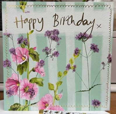 Hollyhocks Card