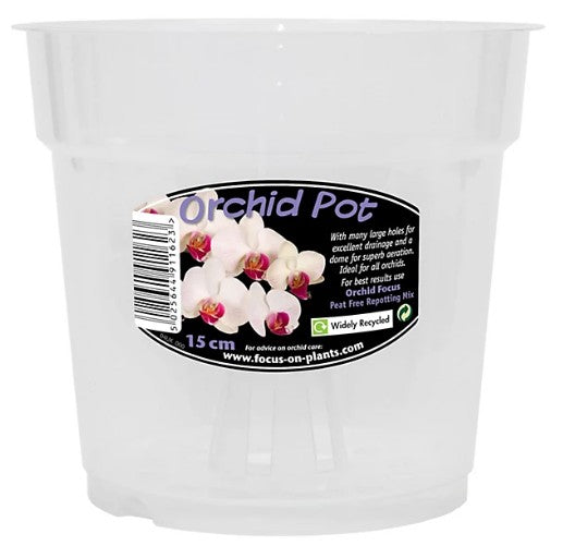 Clear Orchid Pot 15cm