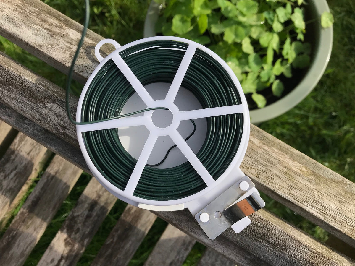 50m roll of garden wire on spool for tying plants, training climbers and general garden repairs