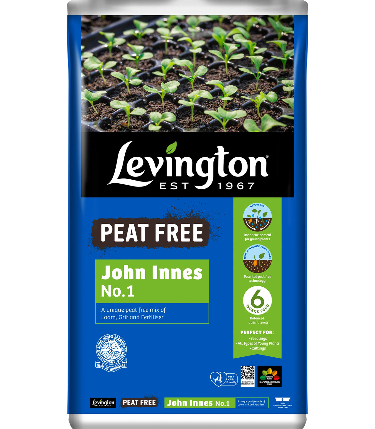 Bag of John Innes No.1 compost for seedlings and cuttings
