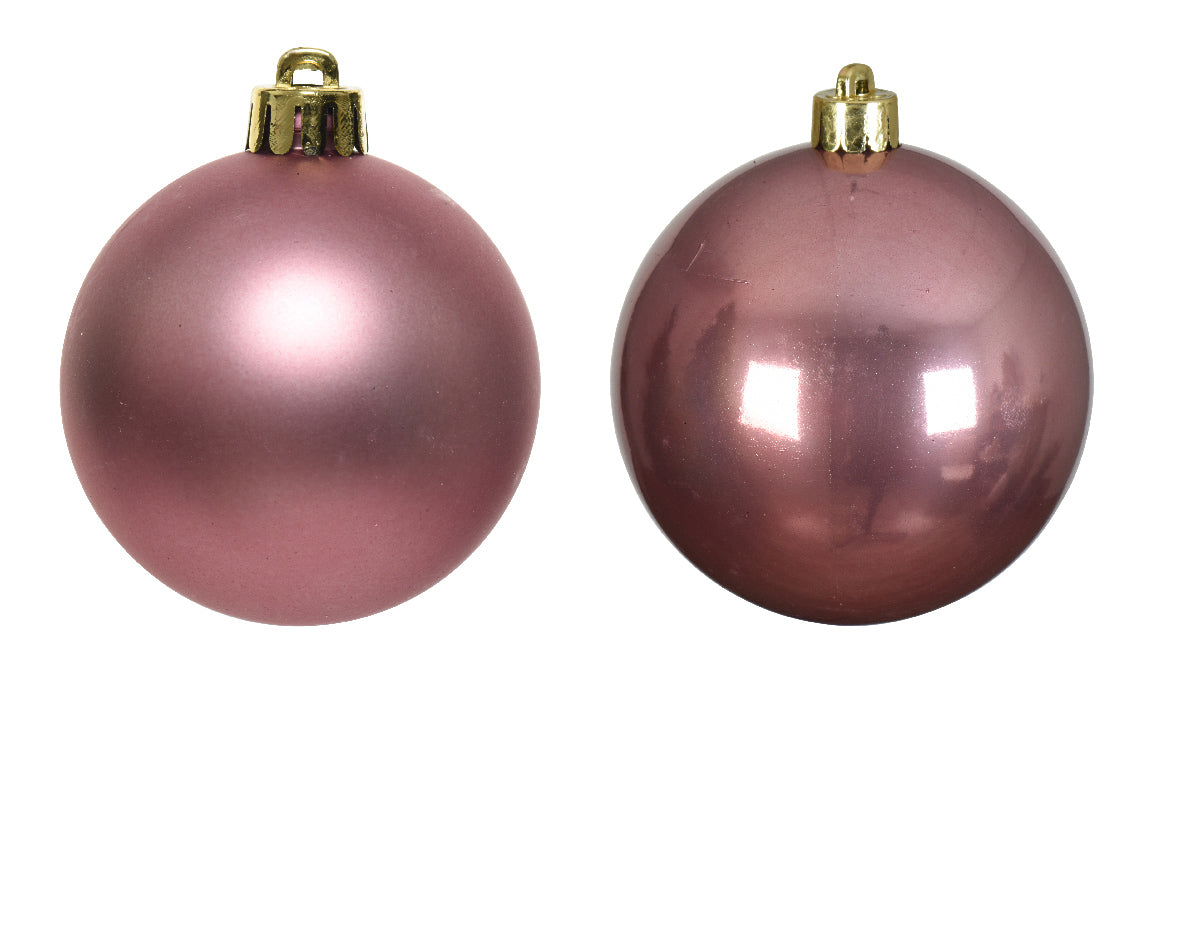 Kaemingk Bauble Glass Enamal Mix Velvet Pink Dia 2.5cm