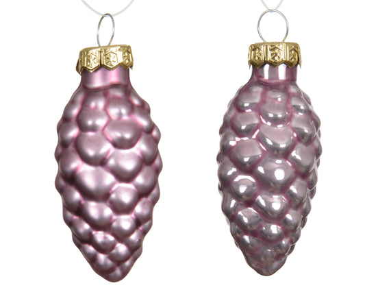 Kaemingk Vintage Pink Pinecone Glass Tube
