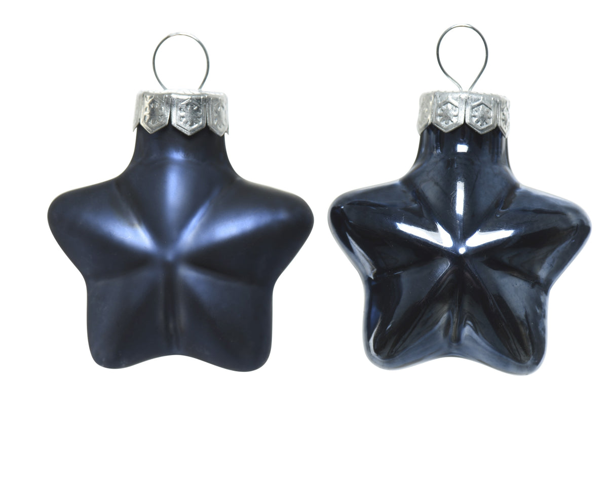 Kaemingk Night Blue Star Glass Enamel  Tube of 12