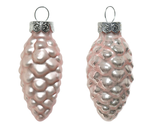 Kaemingk Blush Pink Pinecone Glass Tube 12