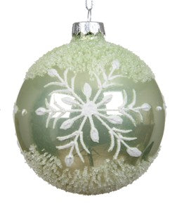 Kaemingk Box of 3 Firework Baubles Sage Green