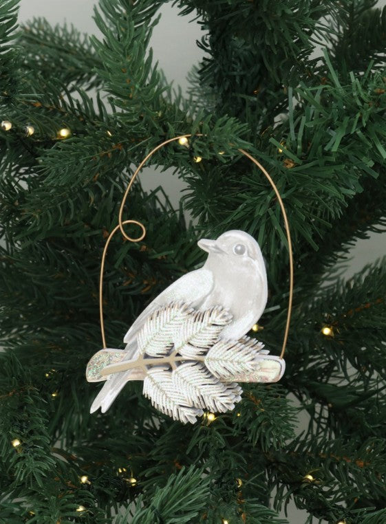 Gisela Graham Wood dec Robin on Branch