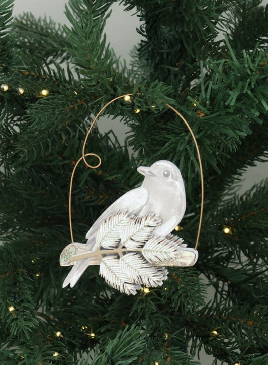 Gisela Graham Wood dec Robin on Branch