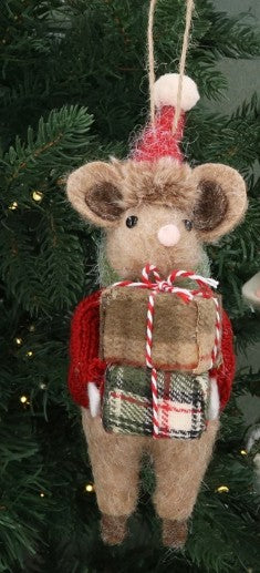 Gisela Graham - Faux Fur Mouse - 20cm - With Gift