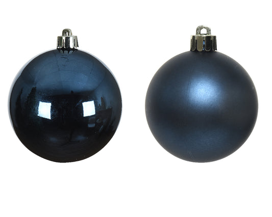 Kaemingk Night Blue Bauble Glass Enamel 6cm Tube of 20