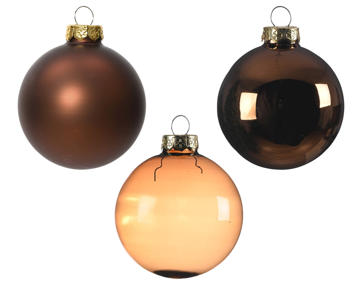 Kaemingk  Espresso Bauble Glass 7cm Box of 21