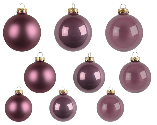 Kaemingk Vintage Pink Bauble Glass 7cm Box of 21