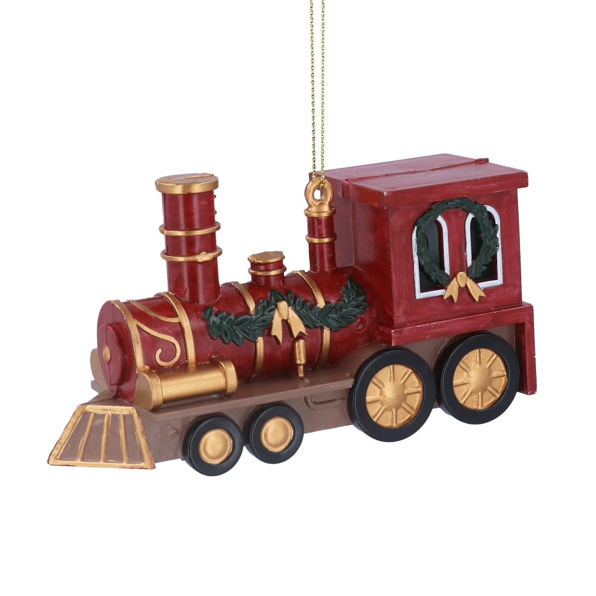 Gisela Graham Red Antiqued Acrylic Train Dec