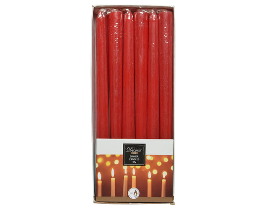 Kaemingk Box 6 Christmas red Dinner Candles