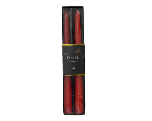Kaemingk Box of two dinner candles red