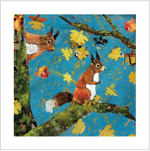 Two Red Squirrels Eco-Card