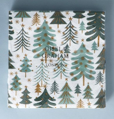Gisela Graham N/E Trees Paper Napkins, Pack 20