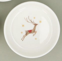 Gisela Graham Bone China mini Bowl REINDEER