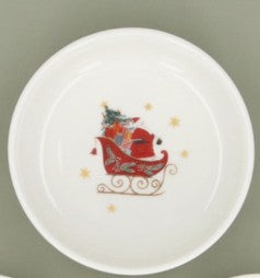 Gisela Graham Bone China mini Bowl SLEIGH