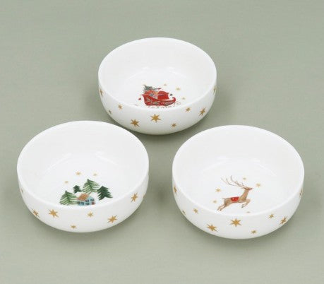 Gisela Graham Bone China Mini Bowl HOUSE & TREES
