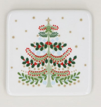 Gisela Graham - Porceline Coaster - Alpine Tree