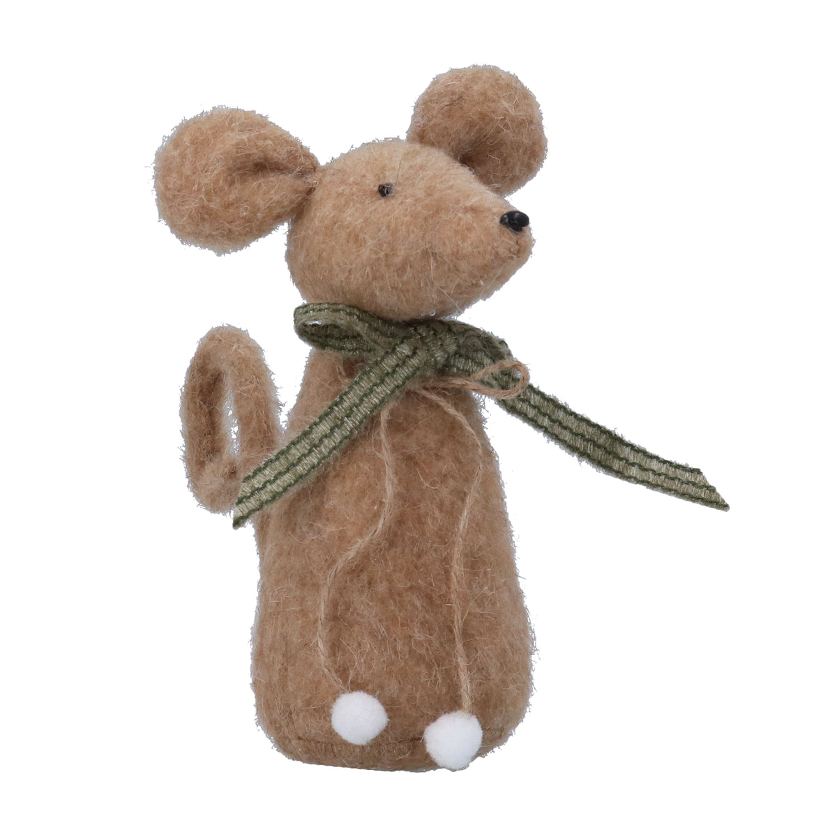 Gisela Graham Mixed Wool Mouse with Scarf