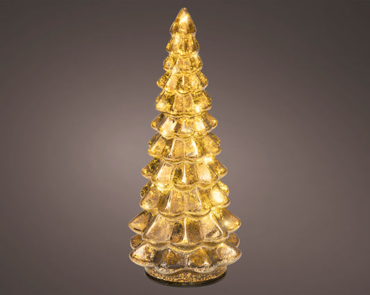 Kaemingk Micro LED Glass Tree 21cm Dark Gold