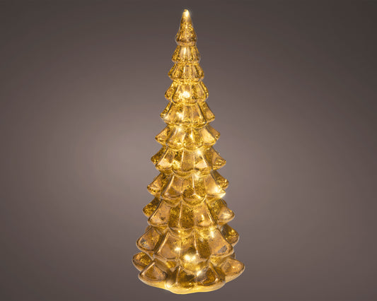 Kaemingk Micro LED BronzeTree Glass Steady BO Indoor 32cm