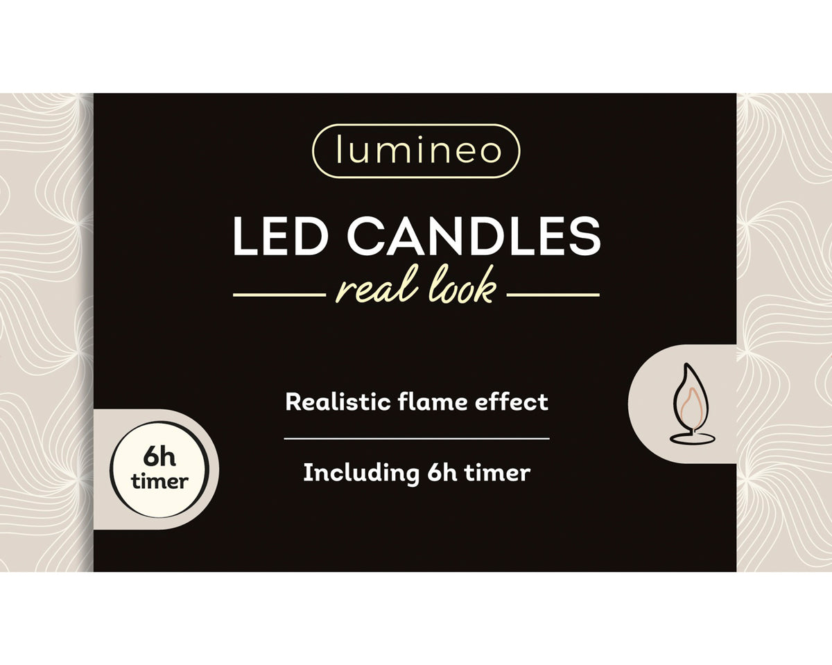 Kaemingk LED Waxed Dinner Candle Tapered Emerald