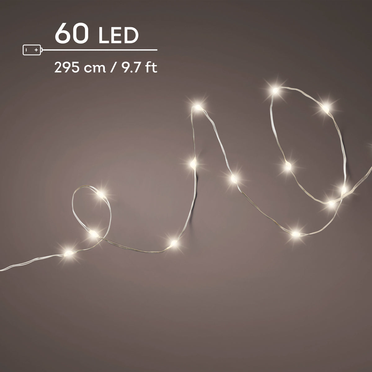 Kaemingk Micro LED String lights Silver/ Warm White 295cm